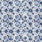 Azulejo White And Blue